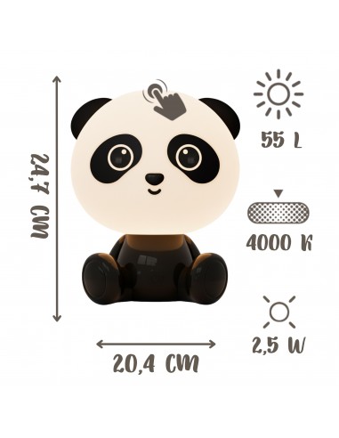 Bezprzewodowa lampka nocna dla dzieci RGB Panda  3