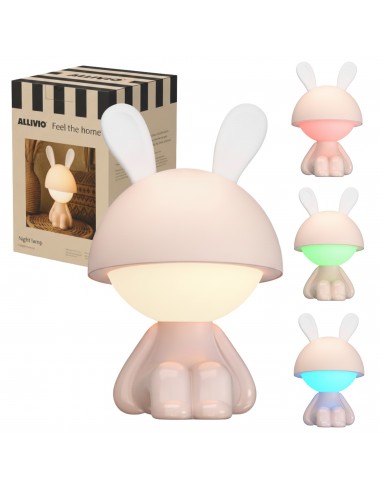 Dotykowa lampka nocna RGB dla dzieci Siedzący Króliczek 