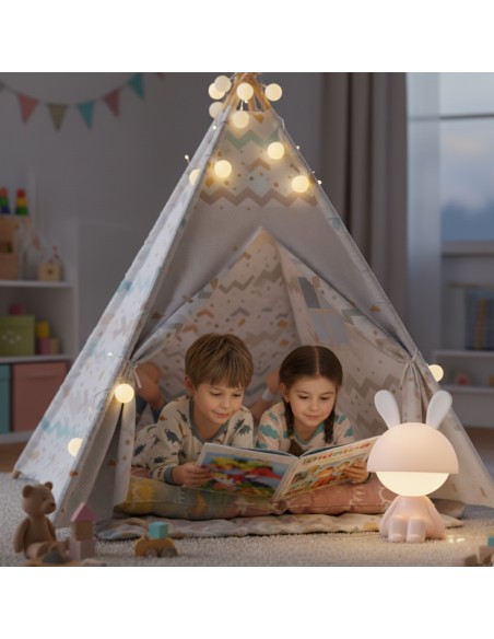 Dotykowa lampka nocna RGB dla dzieci Siedzący Króliczek  5