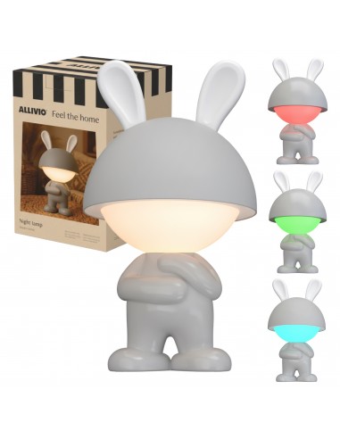 Bezprzewodowa lampka nocna RGB dla dzieci Stojący Króliczek 