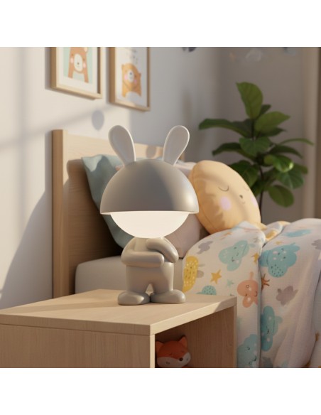 Bezprzewodowa lampka nocna RGB dla dzieci Stojący Króliczek  2