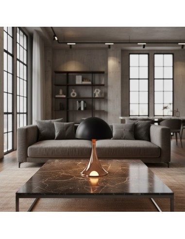 Elegancka lampka nocna / stołowa w kolorze różowego złota RGB  3