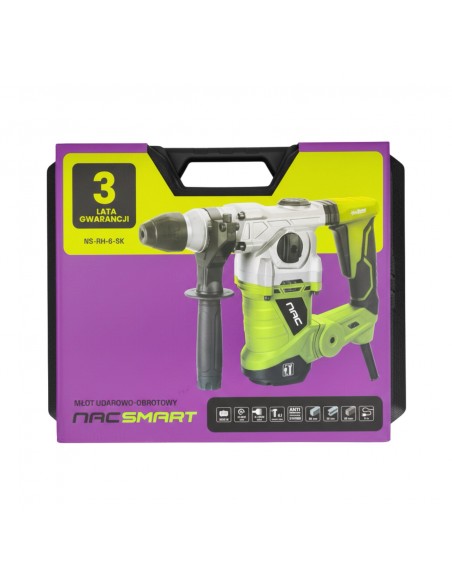 Młot udarowo-obrotowy NAC SMART NS-RH-6-SK 1500W 6J  2