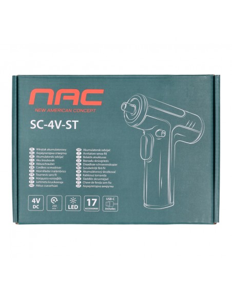 Wkrętak akumulatorowy 4V NAC SC-4V-ST z akcesoriami  11