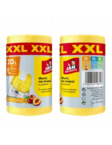 Zapachowe worki na śmieci 20 L JAN Niezbędny, rolka XXL 70 szt. 