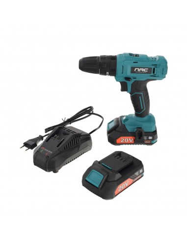 Akumulatorowa wkrętarko-wiertarka z udarem w walizce NAC CDB-LI-30-20V-2 