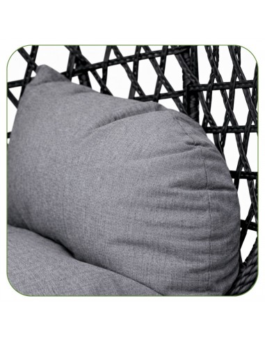 Grafitowy fotel wiszący Aura Meven  8