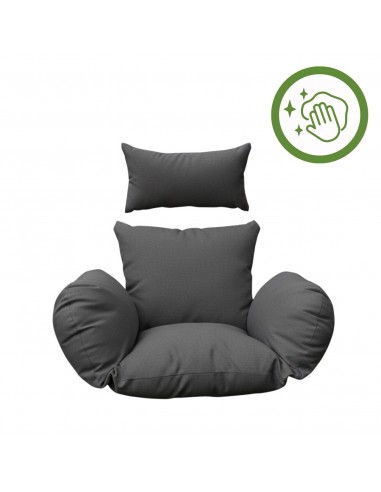 Grafitowy fotel wiszący Aura Meven  7