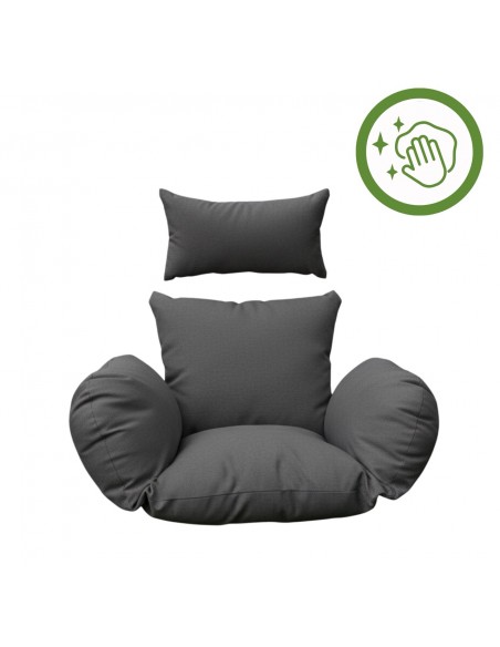 Grafitowy fotel wiszący Aura Meven  7