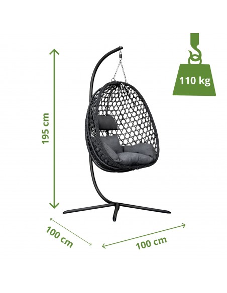 Naturalny fotel wiszący Aura Meven  10