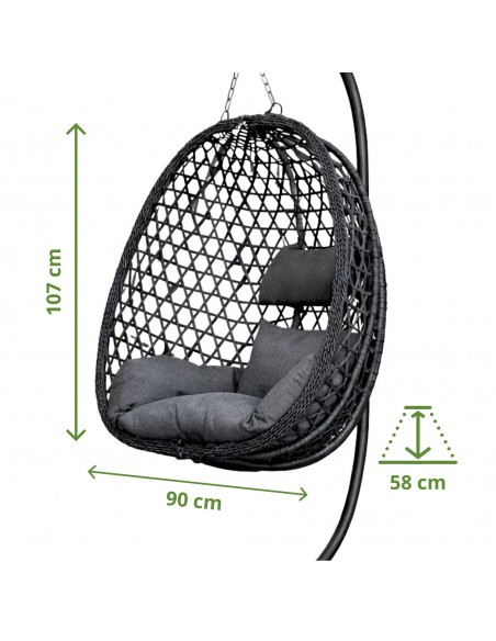 Naturalny fotel wiszący Aura Meven  11