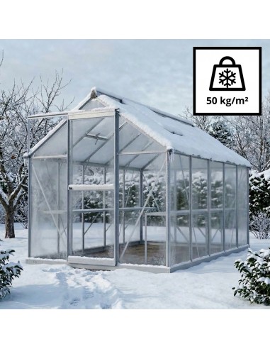 Szklarnia ogrodowa z poliwęglanu z oknami dachowymi 302 cm x 183 cm 5,24 m2  8