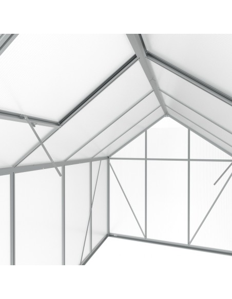 Szklarnia ogrodowa z poliwęglanu z oknami dachowymi 302 cm x 183 cm 5,24 m2  14