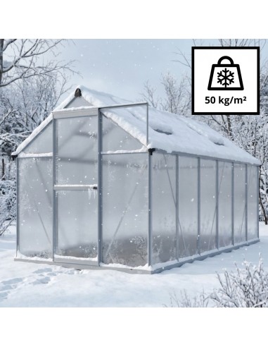 Duża szklarnia ogrodowa z poliwęglanu z oknami 361 cm x 183 cm 6,25m2  7