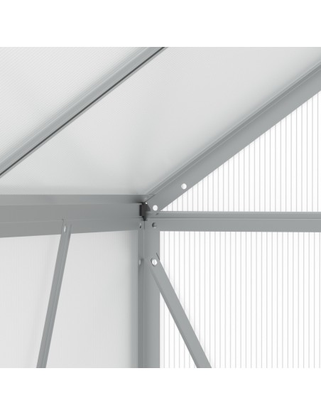 Duża szklarnia ogrodowa z poliwęglanu z oknami 361 cm x 183 cm 6,25m2  11