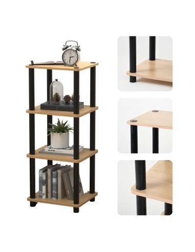 Dekoracyjny regał słupek z 4 poziomami Allivio 45 x 30,5 x 115,2 cm 