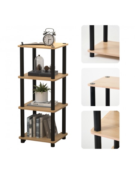 Dekoracyjny regał słupek z 4 poziomami Allivio 45 x 30,5 x 115,2 cm 