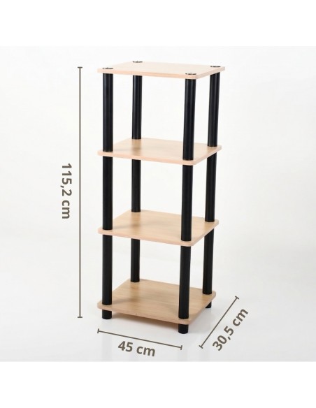 Dekoracyjny regał słupek z 4 poziomami Allivio 45 x 30,5 x 115,2 cm  9