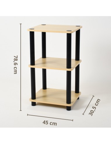 Kompaktowy regał modułowy słupek do sypialni, salonu Allivio 45 x 30,5 x 78,6 cm  12