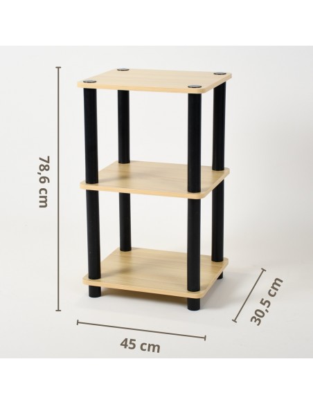Kompaktowy regał modułowy słupek do sypialni, salonu Allivio 45 x 30,5 x 78,6 cm  12