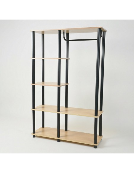 Nowoczesny regał modułowy do garderoby, przedpokoju z drążkiem Allivio 151,8 x 83 x 30,5 cm  4