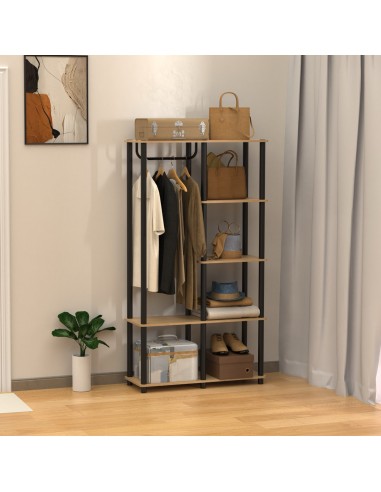 Nowoczesny regał modułowy do garderoby, przedpokoju z drążkiem Allivio 151,8 x 83 x 30,5 cm  3