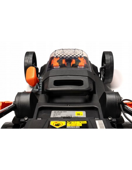 Lekka kosiarka elektryczna z silnikiem bezszczotkowym 38 cm TOP CUT TC-LB-38-40V  12