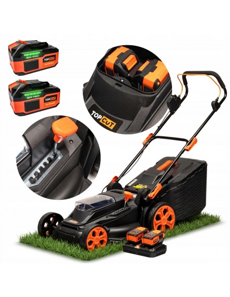 Lekka kosiarka elektryczna z silnikiem bezszczotkowym 38 cm TOP CUT TC-LB-38-40V 