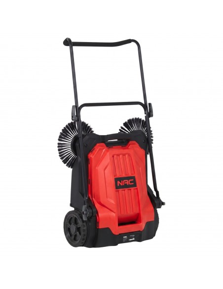 Lekka zamiatarka manualna ręczna do kostki chodnika podjazdu tarasu NAC ZM-HS-S13 65cm 3 szczotki kosz 20l  14