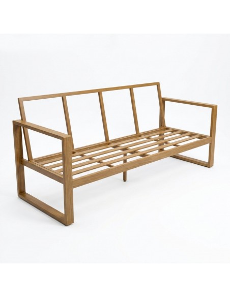 Wygodny zestaw mebli ogrodowych w stylu skandynawskim z aluminium ława + sofa + 2x fotel  11
