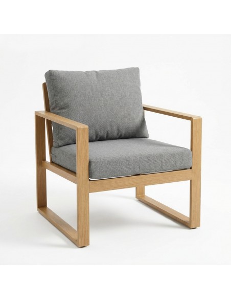 Wygodny zestaw mebli ogrodowych w stylu skandynawskim z aluminium ława + sofa + 2x fotel  15