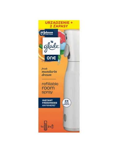 Glade® ONE - Fresh Mandarin Dream, odświeżacz powietrza w sprayu z wymiennymi wkładami 2x10 ml  6