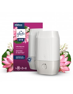 Glade® ONE Sense & Spray - Relaxing Zen, automatyczny odświeżacz powietrza urządzenie + wkład + baterie 