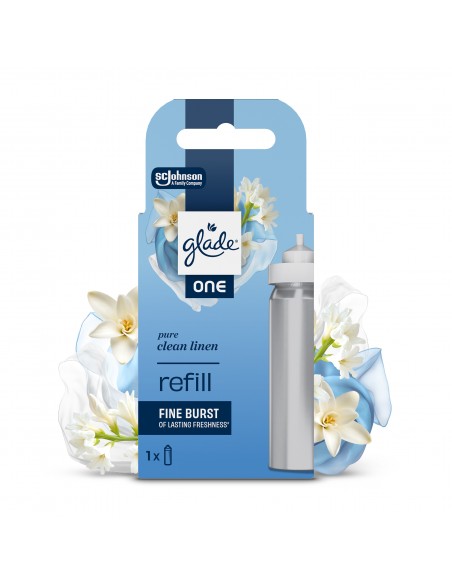 Glade® ONE - Pure Clean Linen, zapas do odświeżaczy powietrza zapach świeżego prania 1x10 ml 
