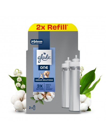 Glade® ONE - Pet, zapas do odświeżaczy powietrza zwalcza trudne zapachy zwierząt 2x 10 ml 