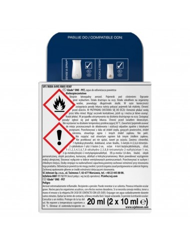 Glade® ONE - Pet, zapas do odświeżaczy powietrza zwalcza trudne zapachy zwierząt 2x 10 ml  5