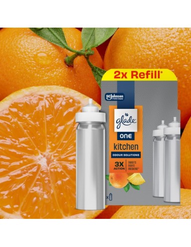 Cytrusowy, owocowy Glade® ONE - Kitchen, zapas do odświeżaczy powietrza 2x10 ml  2