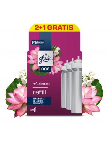 Glade® ONE - Relaxing Zen, kwiatowy zapas do odświeżaczy powietrza 2+1 