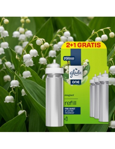 Glade® ONE - Muguet, kwiaty konwalia zapas do odświeżaczy powietrza 2+1  2