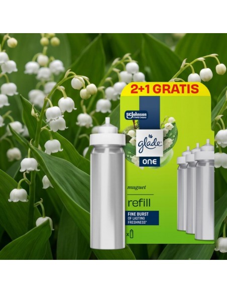 Glade® ONE - Muguet, kwiaty konwalia zapas do odświeżaczy powietrza 2+1  2
