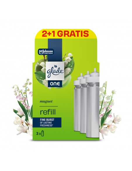 Glade® ONE - Muguet, kwiaty konwalia zapas do odświeżaczy powietrza 2+1 
