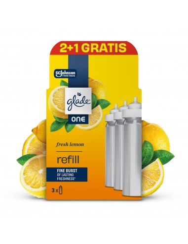 Glade® ONE - Fresh Lemon, cytryna zapas do odświeżaczy powietrza 2+1 