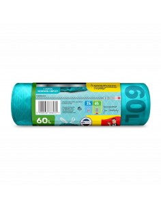 Zapachowe worki na śmieci z taśmą 35 l JAN Niezbędny Magnum Flex Odor Control morska bryza 12 szt.  2