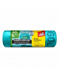 Zapachowe worki na śmieci z taśmą 35 l JAN Niezbędny Magnum Flex Odor Control morska bryza 12 szt. 