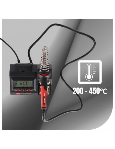 Cyfrowa stacja lutownicza grotowa kolbowa NAC 60W 200-400°C + akcesoria  3