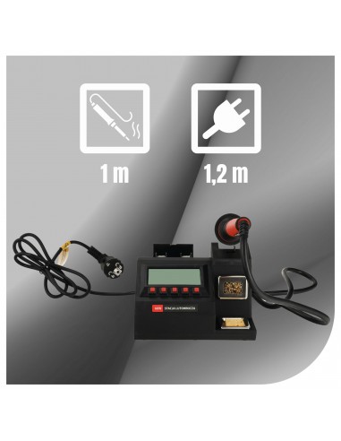 Cyfrowa stacja lutownicza grotowa kolbowa NAC 60W 200-400°C + akcesoria  6