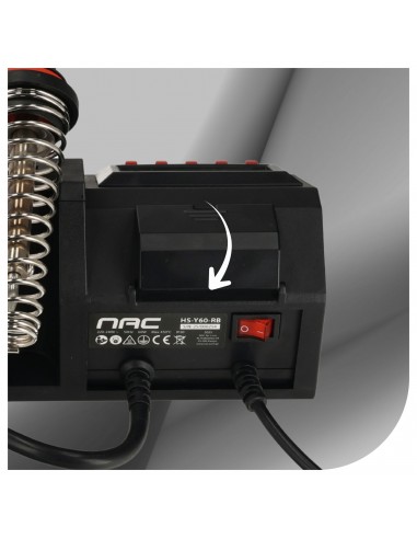 Cyfrowa stacja lutownicza grotowa kolbowa NAC 60W 200-400°C + akcesoria  7