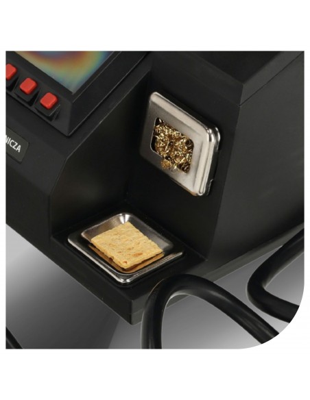 Cyfrowa stacja lutownicza grotowa kolbowa NAC 60W 200-400°C + akcesoria  12