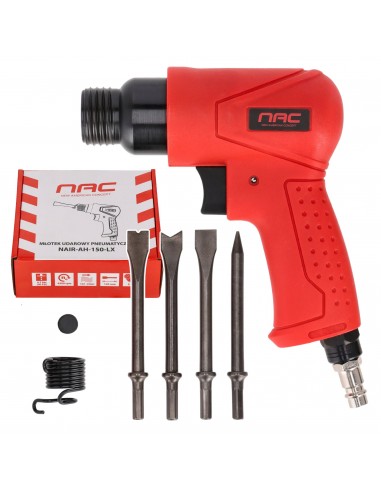 Udarowy młotek pneumatyczny 6,3 Bar 4500 RPM 4 dłuta NAC NAIR-AH-150-LX 