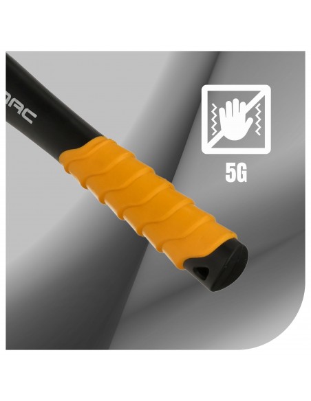 Obustronny masywny młotek kamieniarski z trzonkiem 5G Fiberglass 2000g NAC HM-200-ST-FB  3